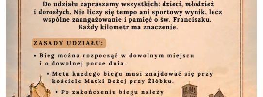 1599 – symboliczna trasa z Kobylina do Asyżu