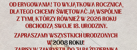 18 lat Parafii